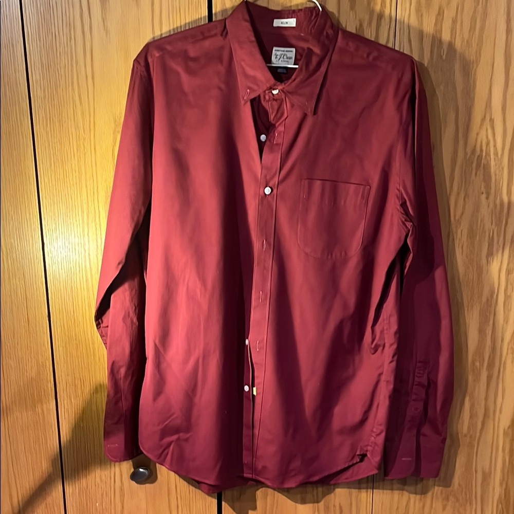 Men’s J. Crew Red Button-Up Shirt